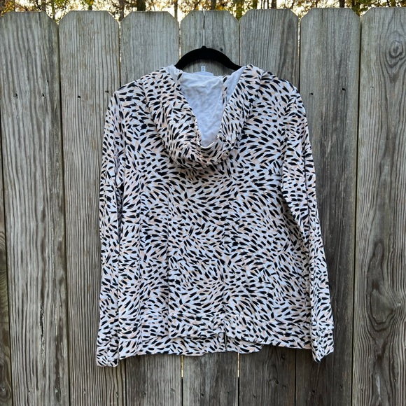 Soma Weekend Animal Print Hoodie Loungewear Sz Medium - Picture 8 of 9